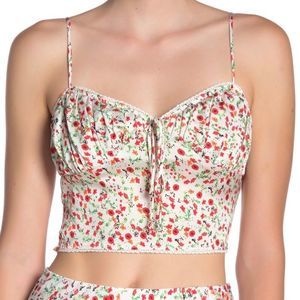 OOBERSWANK Floral Print Satin Camisole Size small